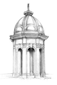 illustration of the cupola on East Carolina University's campus.